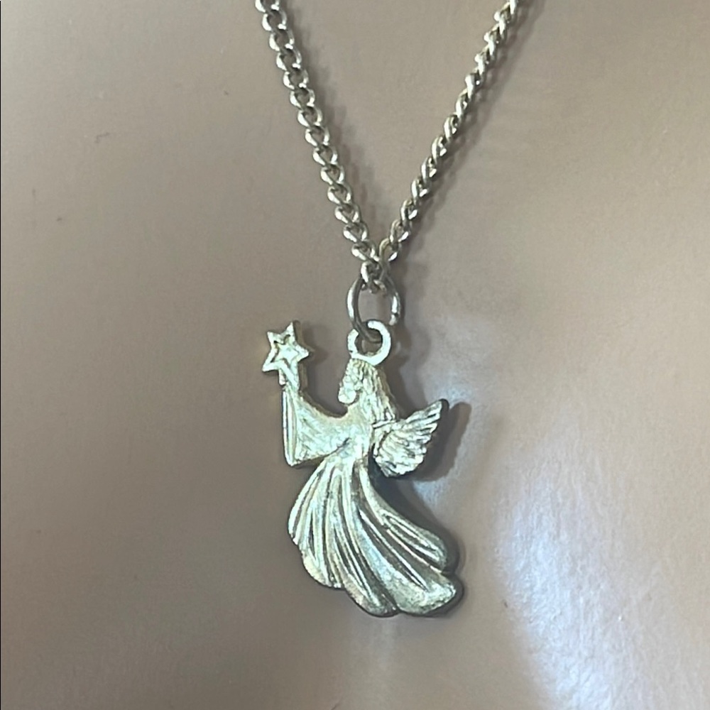 Fake gold angel Necklace